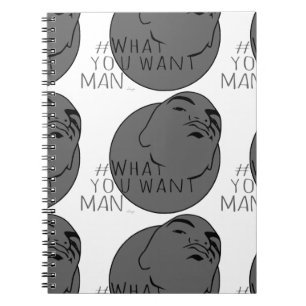 Caderno Espiral Mug Shot Hashtag Yo Man O Que Você Quer