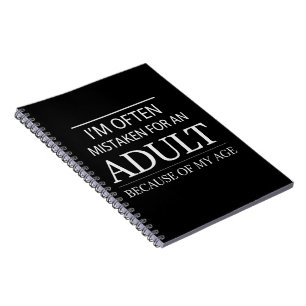 Caderno Espiral Muitas Vezes Sou Confundido Com Um Adulto Por Caus
