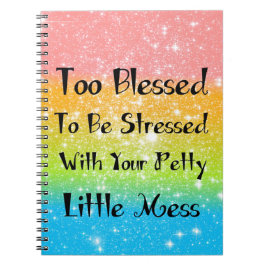 Caderno Espiral Muito abençoado por ser estressado #1