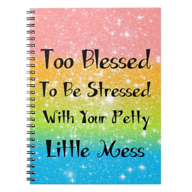 Caderno Espiral Muito abençoado por ser estressado #1 (Frente)