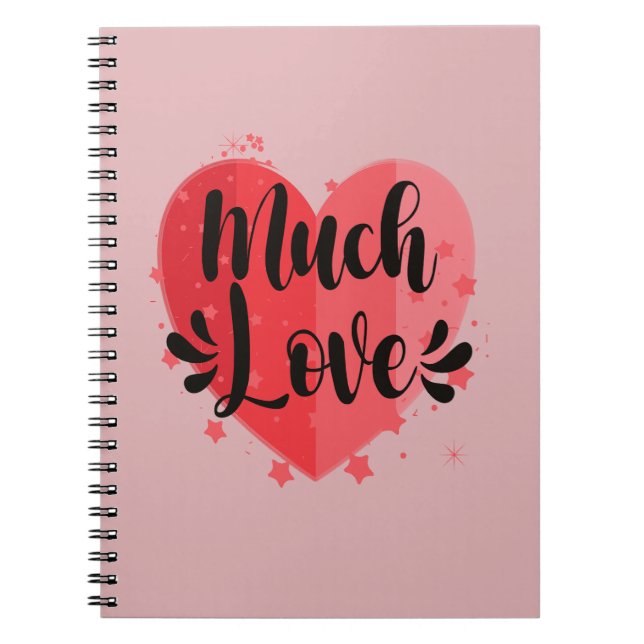 Caderno Espiral Muito Amor, Grande Coração (Frente)
