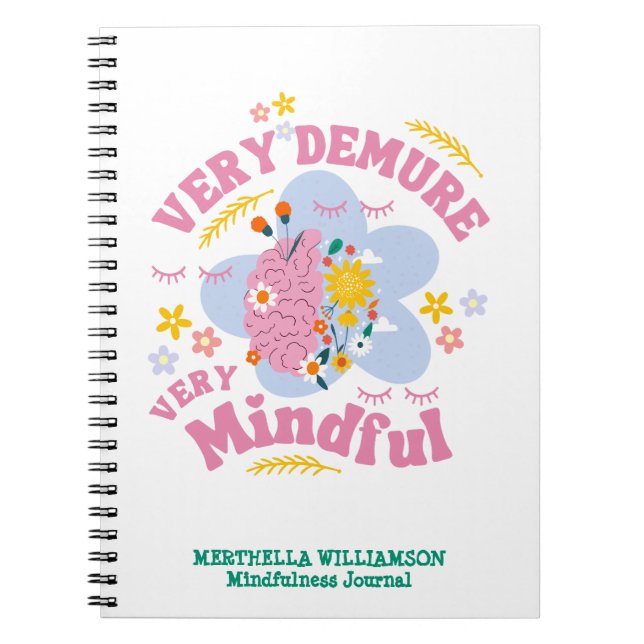 CADERNO ESPIRAL MUITO DEMURA MUITO MINÚSCULA MEIO FLORAL (Frente)