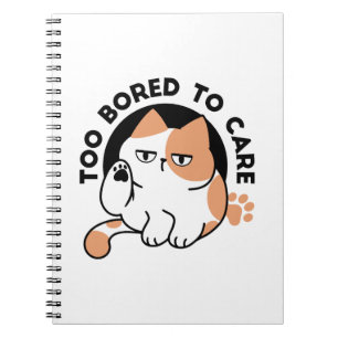 Caderno Espiral Muito Entediado para se Importar – Citação Diverti