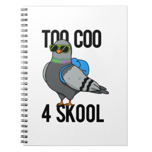 Caderno Espiral Muito fixe 4 Escola Punição de pombo engraçado e f
