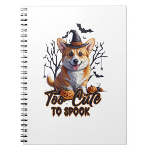 Caderno Espiral Muito Fofo Para Assustar Camiseta Divertida de Hal