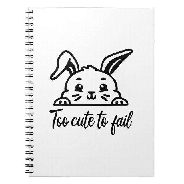 Caderno Espiral Muito fofo para falhar (Frente)
