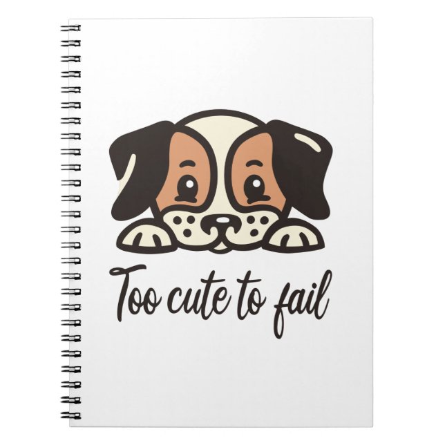Caderno Espiral Muito fofo para falhar (Frente)