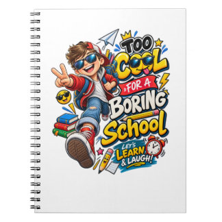 Caderno Espiral Muito Legal Para o Clima de Aula Chata