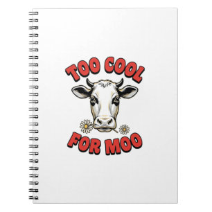 Caderno Espiral Muito Legal Para Vaca Engraçada Camisa Vintage Des