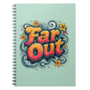 Caderno Espiral Muito Louco Retro Groovy Hippie Psicodélico dos An