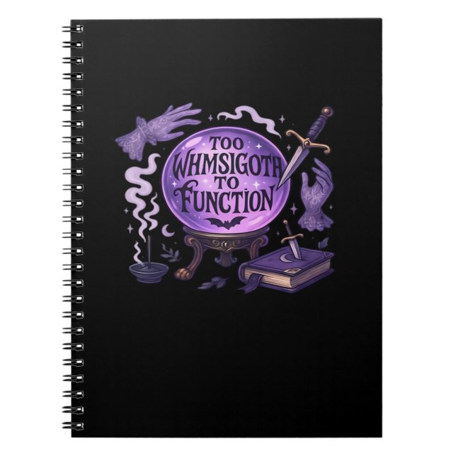 Caderno Espiral Muito Whimsigoth Para Funcionar (Frente)