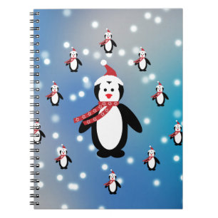 Caderno Espiral Muitos pinguins