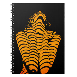 Caderno Espiral Mulher Abstrata Silhueta Moderna Expressiva