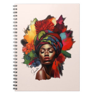 Caderno Espiral Mulher afro-americana empoderada