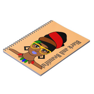 Caderno Espiral Mulher afro, negra e linda, afro-dama