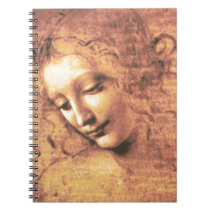 Caderno Espiral Mulher bonita por Leonardo da Vinci
