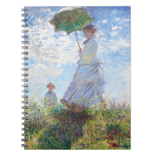 Caderno Espiral Mulher com Parasol por Claude Monet