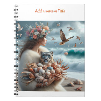 Caderno Espiral Mulher das Conchas do Oceano