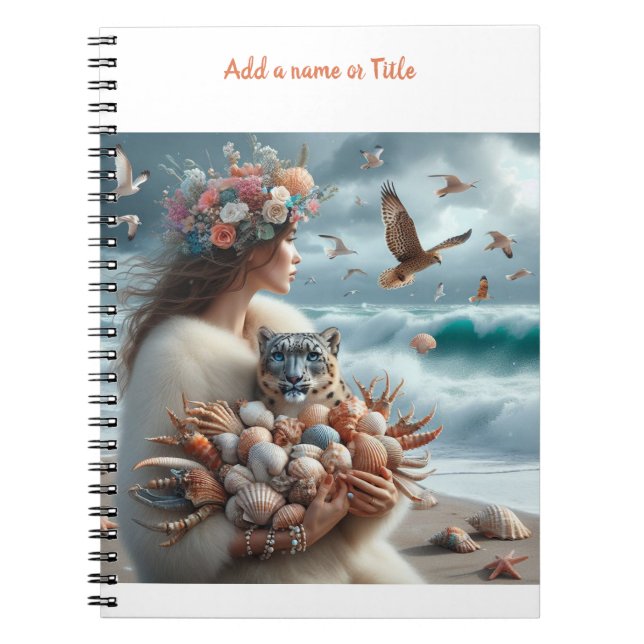 Caderno Espiral Mulher das Conchas do Oceano (Frente)
