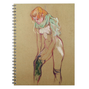 Caderno Espiral Mulher de Henri de Toulouse-Lautrec que levanta