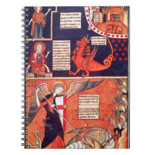 Caderno Espiral Mulher do apocalipse que está sendo atacado pelo