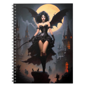 Caderno Espiral Mulher do Bat Medieval