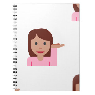 Caderno Espiral mulher emoji