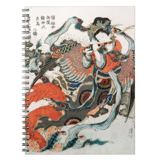 Caderno Espiral Mulher Japonesa Jogando Flauta