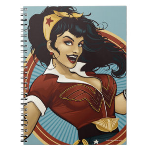 Caderno Espiral Mulher Maravilha Nome Gráfico