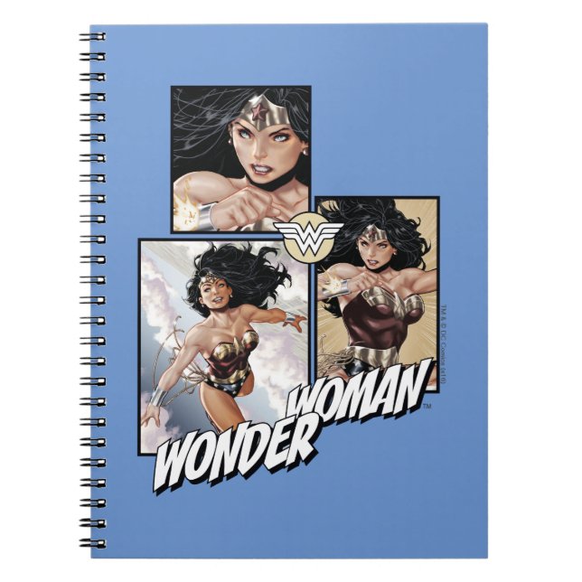 Caderno Espiral Mulher Maravilha Novo 52 Quadrinhos (Frente)