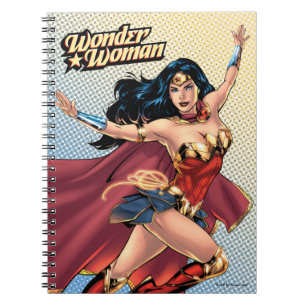 Caderno Espiral Mulher Maravilha Vestindo Cabo