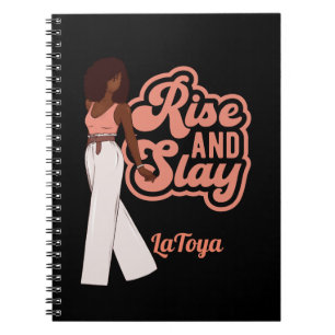 Caderno Espiral Mulher Melanin Personalizada Rise and Slay