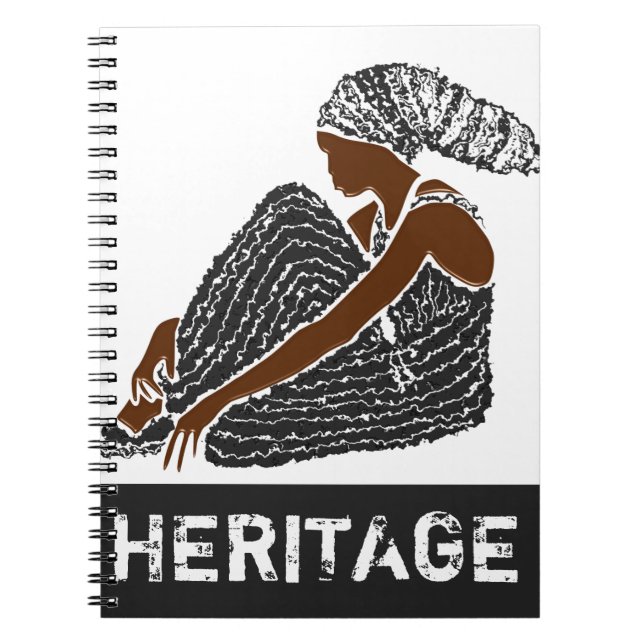 Caderno Espiral Mulher Negra com Herança AFRICANA (Frente)