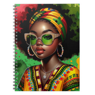 Caderno Espiral Mulher negra cristã negra melanina americana afric