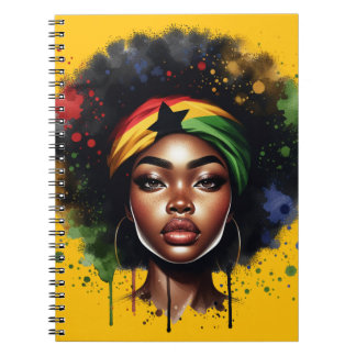 Caderno Espiral Mulher negra cristã negra melanina americana afric