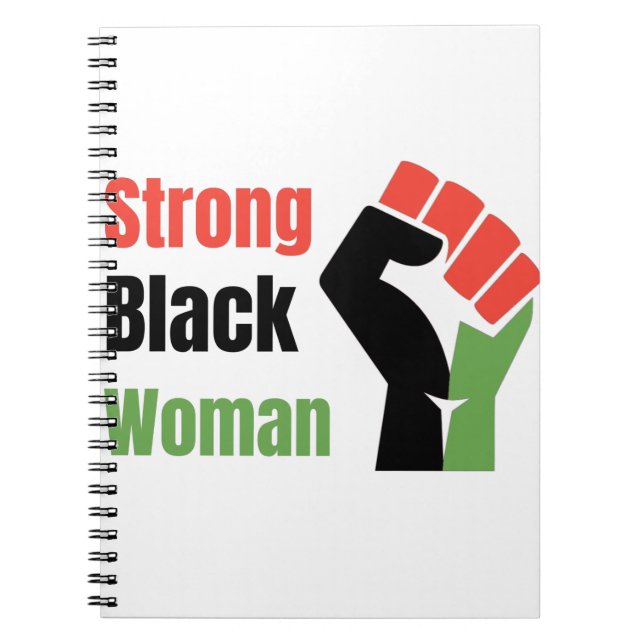 Caderno Espiral Mulher Negra Forte (Frente)