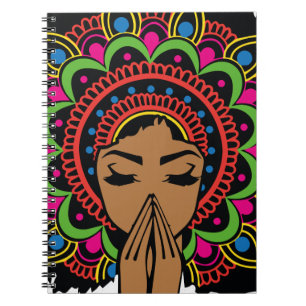 Caderno Espiral mulher negra melanina irmã dinheiro verde inveja r