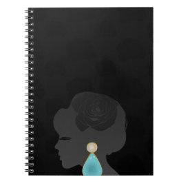 Caderno Espiral Mulher Negra Silhouette Dark Glamor