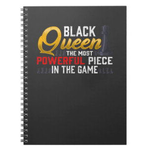 Caderno Espiral Mulher Orgulhosa: Rainha Negra Peça Orgulhosa