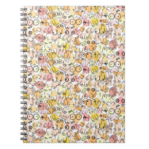 Caderno Espiral mulher pastel amarela