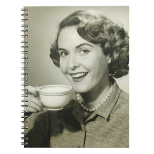 Caderno Espiral Mulher que guardara copos