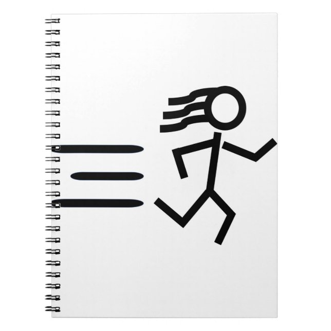 Caderno Espiral Mulher Running (Frente)