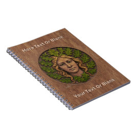 Caderno Espiral Mulher Verde - Madeira