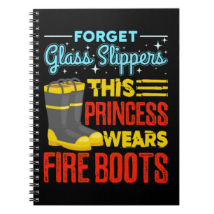 Caderno Espiral Mulheres Bombeiros Esta Princesa Veste Botas de Fo