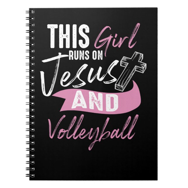 Caderno Espiral Mulheres Legal de voleibol Engraçadas Meninas R (Frente)