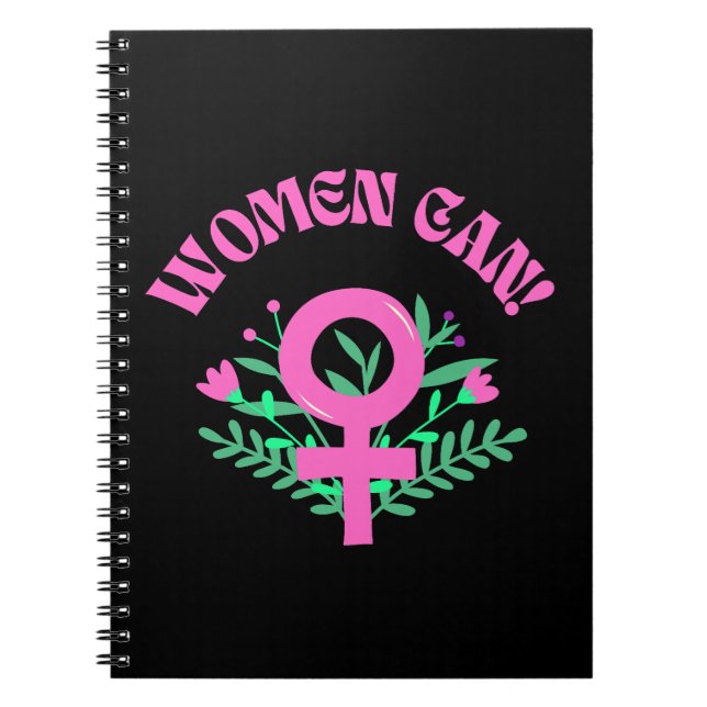Caderno Espiral Mulheres Podem Feminista (Frente)
