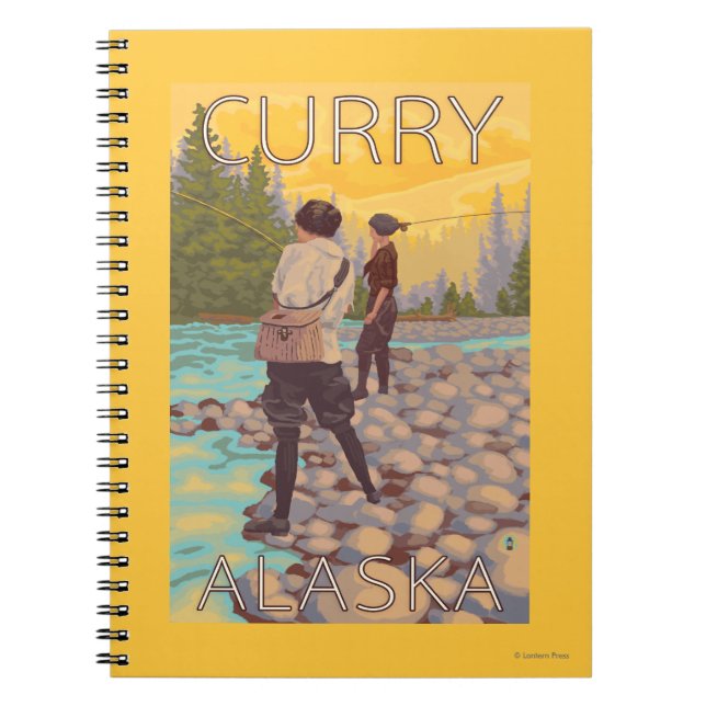 Caderno Espiral Mulheres Voam Pescado - Curry, Alasca (Frente)