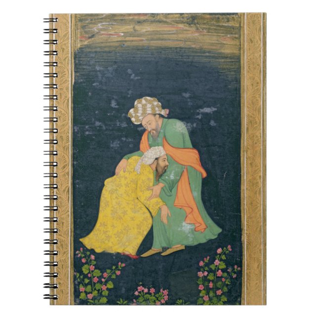 Caderno Espiral Mulllah que curva-se para baixo a um homem no (Frente)