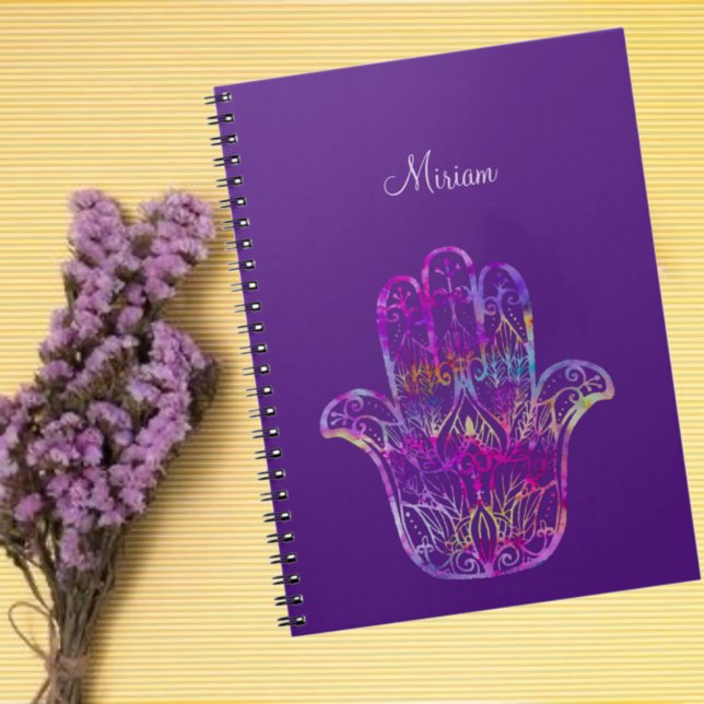 Caderno Espiral Multicolor Filigree Hamsa (Criador carregado)