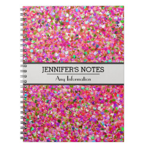 Caderno Espiral Multicolor Mosaic Modern Grit Glitter #4